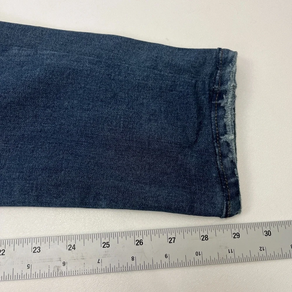 Big‎ John Skinny Jeans Sz 32x29 Blue Distressed Stretch Denim Mens